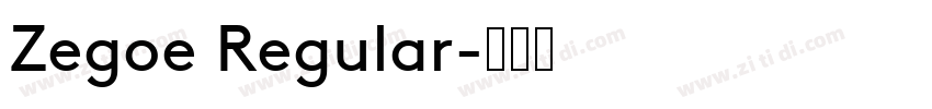 Zegoe Regular字体转换